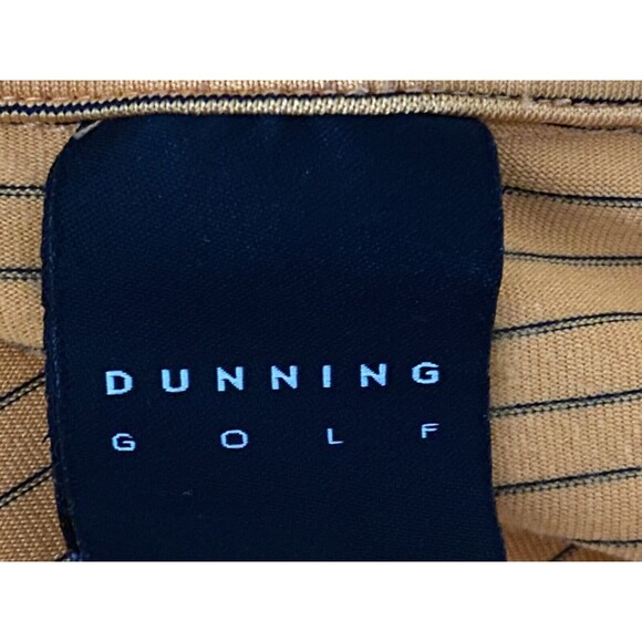 DUNNING Golf Polo Men's Size XL Orange/Navy Stripe Polyester/Spandex - Picture 7 of 9